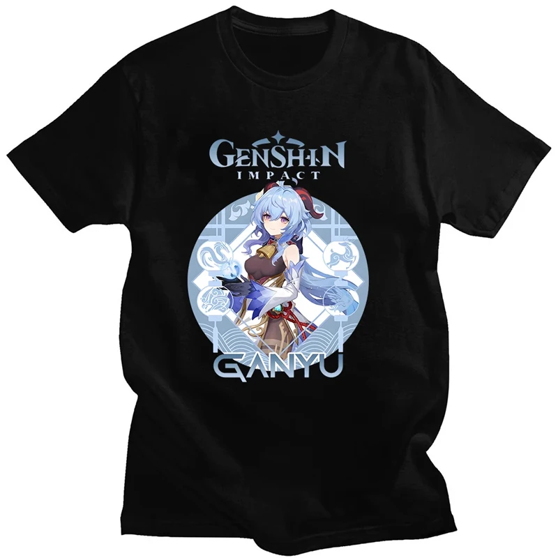

Cute Women T Shirt Genshin Impact Game Graphic Short Sleeve T-shirt Fashion Cartoon Graphic Summer Streetwear Y2k Clothing Top