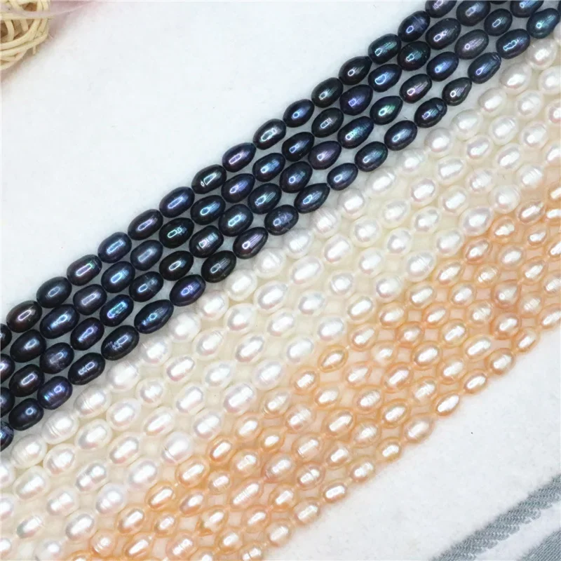 

Wholesale Real Natural Pearls Beads Real Freshwater Pearl Loose Bead Pearl Rice Shape for DIY Bracelet Necklace Jewelry Making