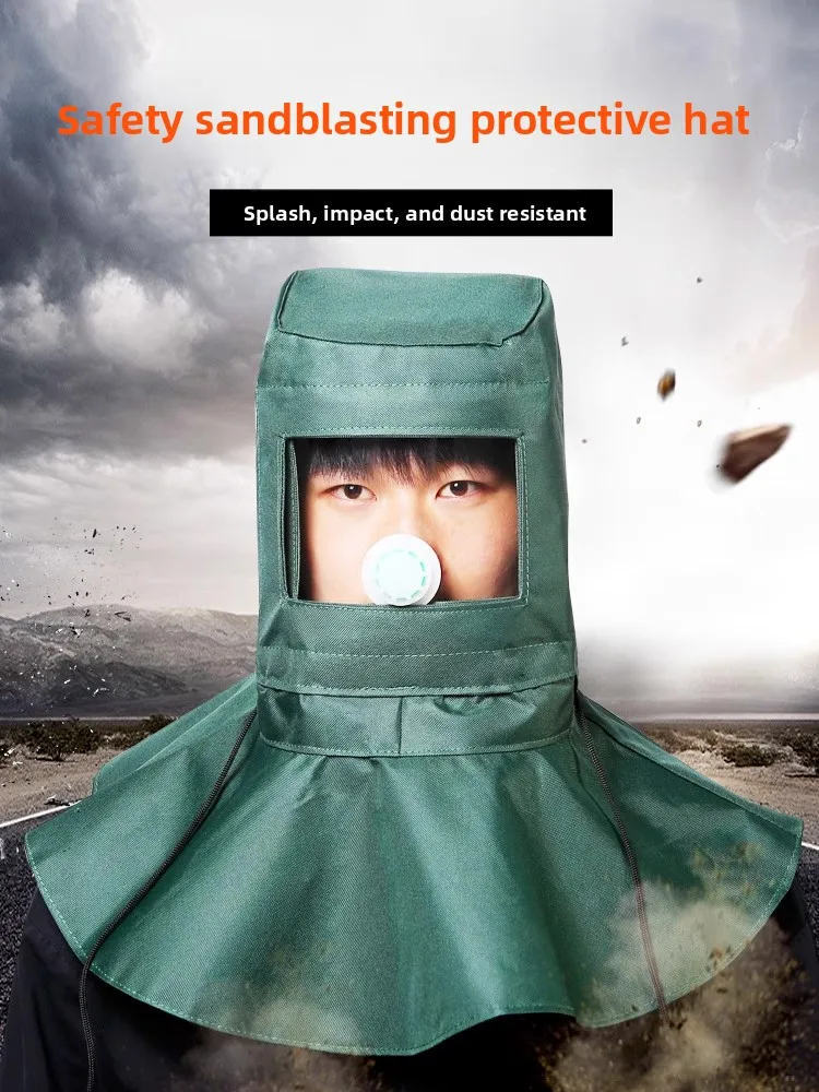 

Пылезащитная шапка JiHua для пескоструйных работ, защитная шапка-капюшон для мужчин и женщин, для шлифовки и покраски, промышленная защита от пыли