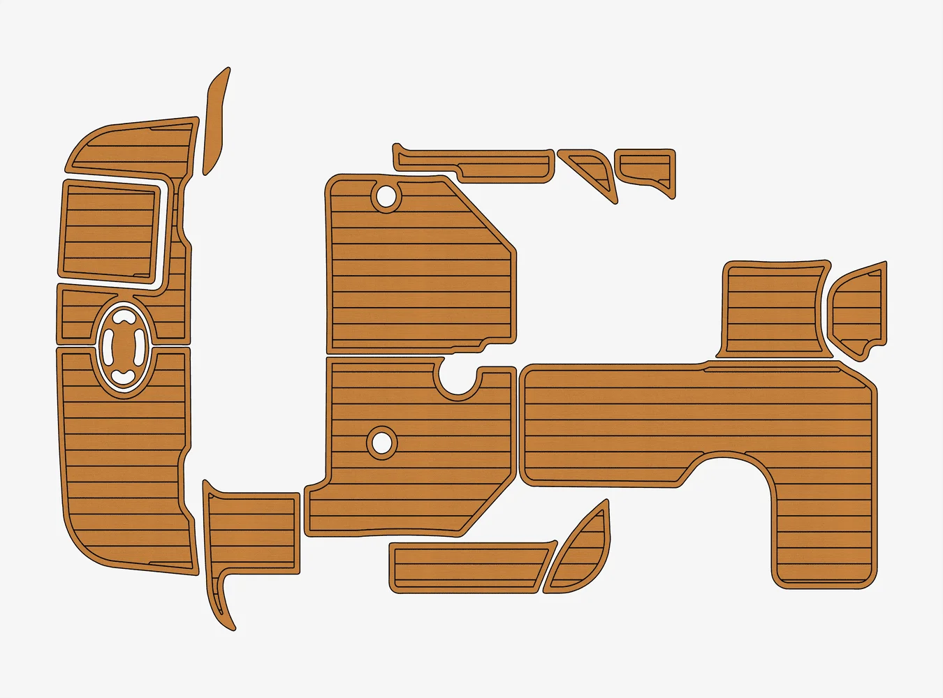 

2003-2004 Sea Ray 260 Sundancer 1/4 дюйма, 6 мм, пена EVA, нескользящий морской коврик из тикового дерева, настил из ПВХ, водный ковер, морской пол
