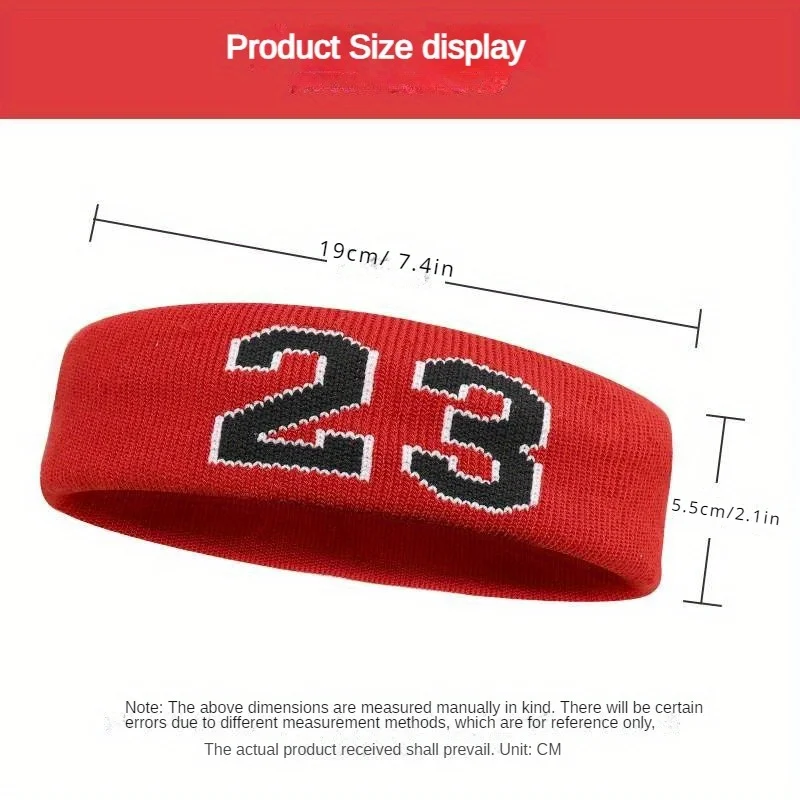 Cotton Athletic Headband Number 24 Elastic Sweatband Protection Basketball Tennis Sport Adult Kids Gym Fitness Sweat Hair Band