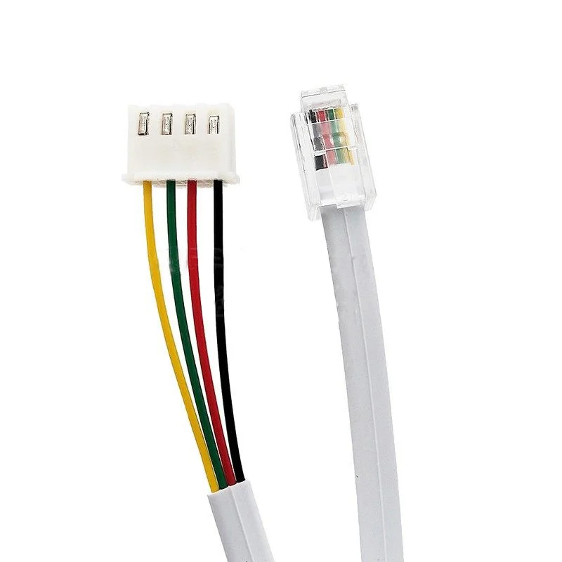 

RJ9 telephone cable with 4 cores, 4P4C crystal connector, 4P white snap-on terminal, XHS 2.54mm pitch connection line, L = 3000M