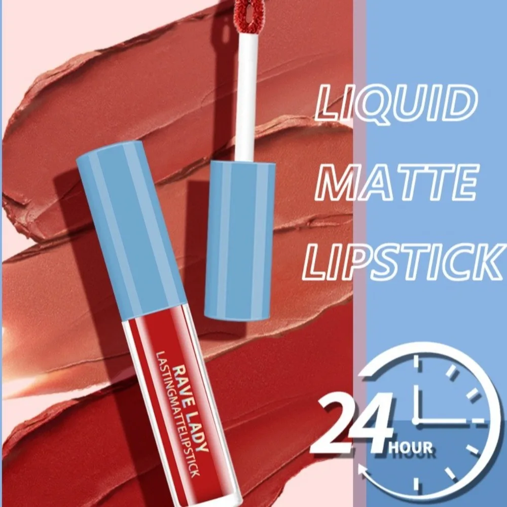 Juego de pintalabios líquido mate resistente al agua, 3 uds., hidratante de larga duración, tinte de labios mate, brillo de labios de terciopelo antiadherente, maquillaje de labios