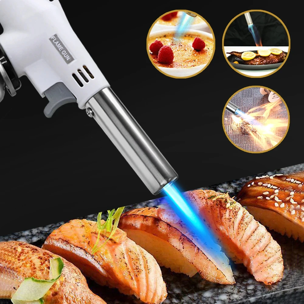 

Torch Cooking AutoIgnition Butane Gas Welding-Burner Welding Gas Burner Flame Gas Torch Flame Gun Blow for BBQ Camping Cooking