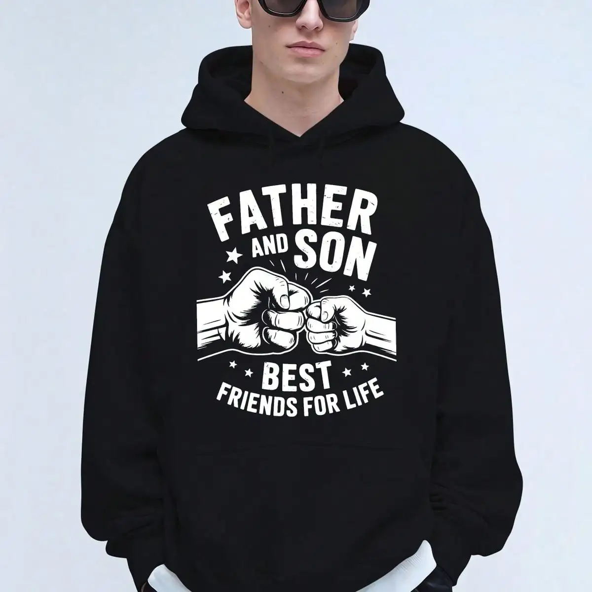 Father And Son Men's Sweatshirt Hoodie New Street Printed Tops Fall And Winter Clothing Free Hoodies Comfortable And Soft Fabrics Exquisite Gift