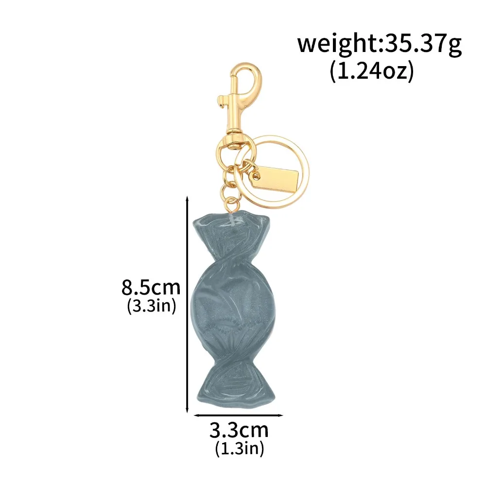 Creative Colored Candies Keychain Alloy Sparkling Candy Pendant Keyring Backpack Decoration Bag Car Outdoor Gadgets