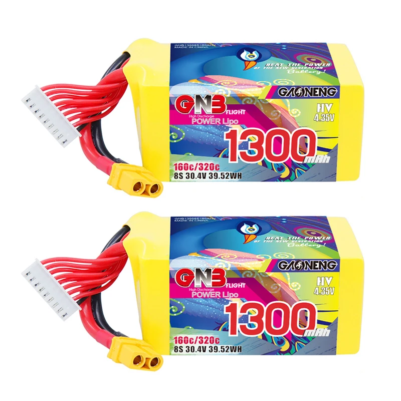 TERFPV 2 Stück GNB 2S 3S 4S 6S 8S 160C Wiederaufladbare Lipo-Batterie 650/880/1100/1300/1400/1530/1630mAh für FPV Drohne Flugzeug RC-Teile Hobby 10