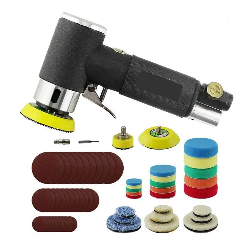|Modernbuy|Air Sander Pneumatic 1In/2In/3In Grinding Machine Set for Car Polishing High Speed Air Powered Polisher Air T