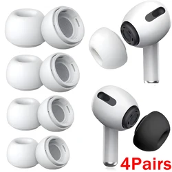 4/1 Pairs Soft Silicone Replacement Ear Tips for Apple Airpods Pro 1/2 Gen Protective Earbuds Cover Noise Reduction Hole Ear-pad