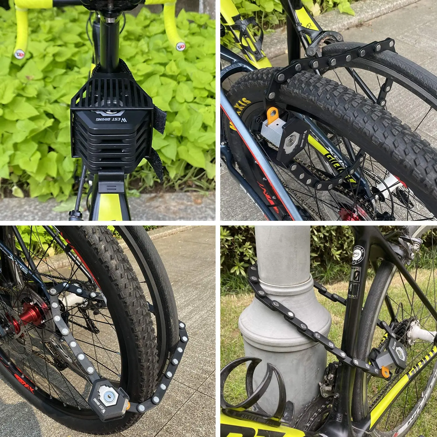 WEST BIKING lucchetto per bicicletta pieghevole MTB bici da strada Hamburg Lock Scooter elettrico antifurto ad alta sicurezza E-Bike lucchetto a