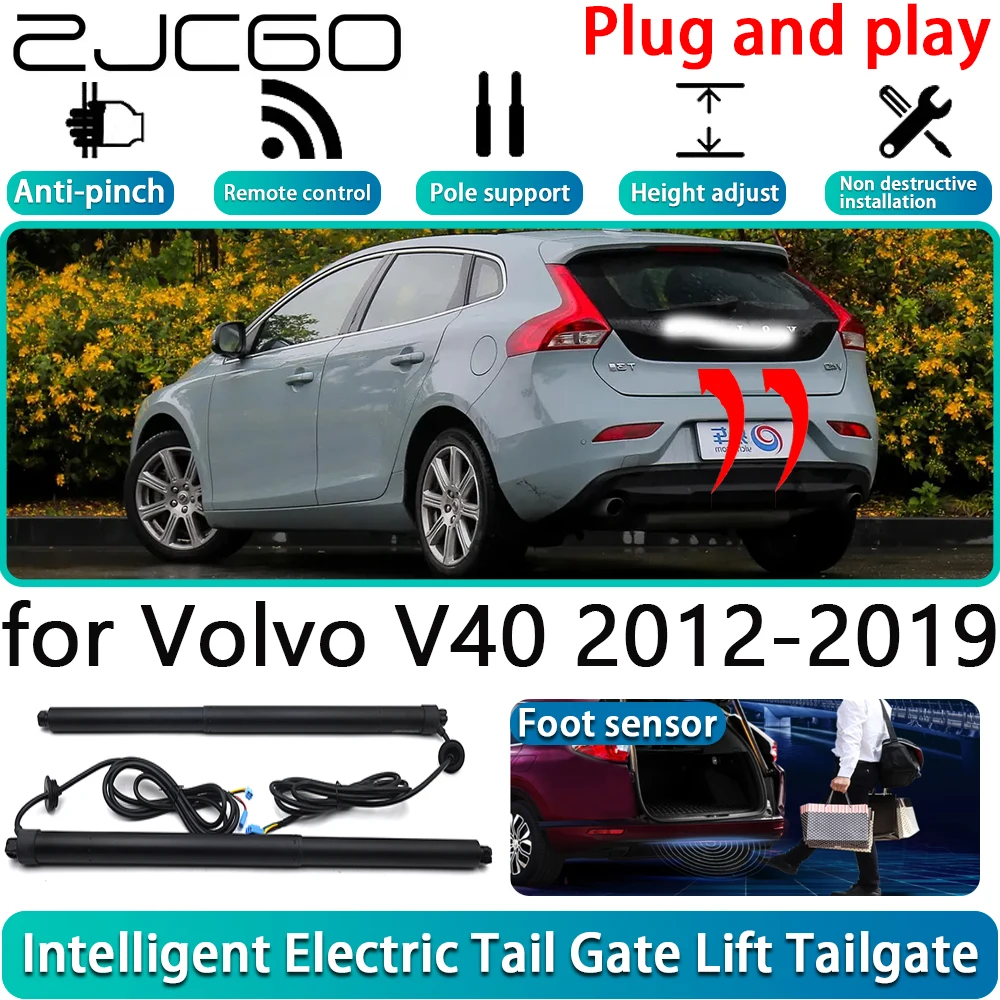 

ZJCGO for Volvo V40 2012-2019 Car Electric Powered Tailgate Power Liftgate Automatic Tailgate System With Foot Sensor