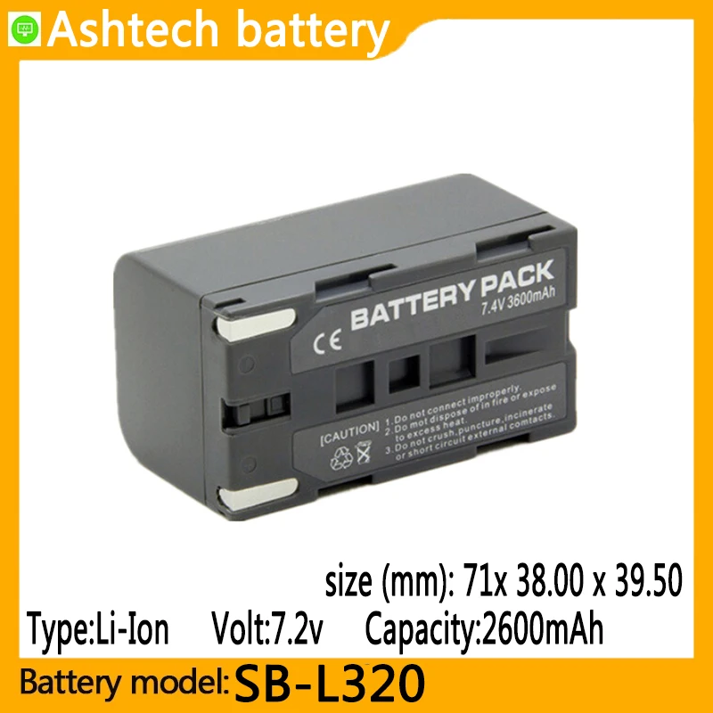 

SB-L320 capacity 3600mAh 7.2V lithium-ion battery, suitable for Ashtec, PM500, ProMark 800 testing instruments