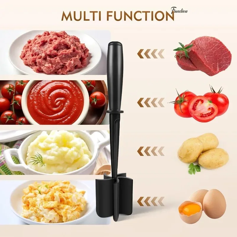 1pc Meat Chopper Handheld Meat Slicer and Blender Multifunctional Manual Masher and Shredder Kitchen Stirring Stick Cooking Tool view 4