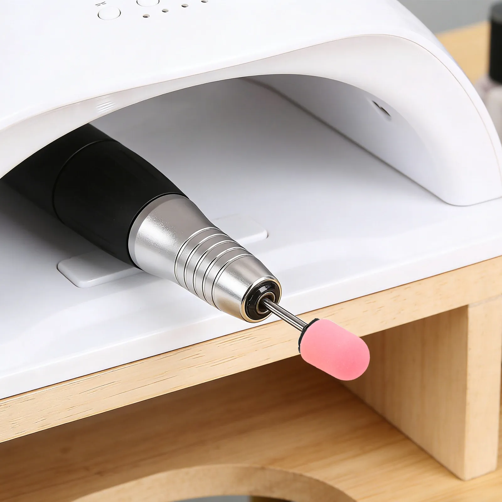 

30Pcs Universal Nail Drill Sanding Caps 10Mm Mixed Grit 80 180 240 Portable Quiet Low Noise Abrasive Caps for Salon DIY Pedicure