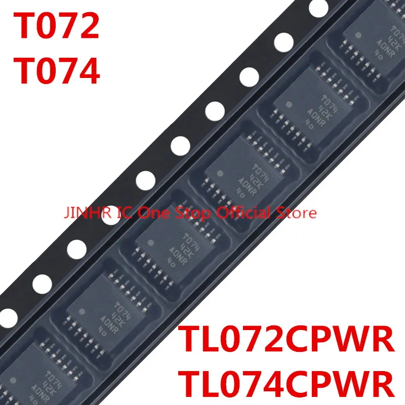 New, 10PCS T072 TL072CPWR, T074 TL074CPWR, tssop-8, operational amplifier