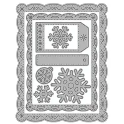 AliliArts Metalowe matryce do wycinania Płatek śniegu Ramka diy Scrapbooking Album fotograficzny Dekoracyjne wytłaczanie PaperCard Crafts Die