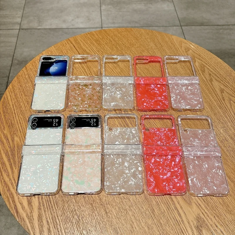 

Phone Case for SAMSUNG ZFLIP3 ZFLIP4 ZFLIP5 ZFLIP6 Shell Pattern ZFLIP3 ZFLIP4 ZFLIP5 ZFLIP6