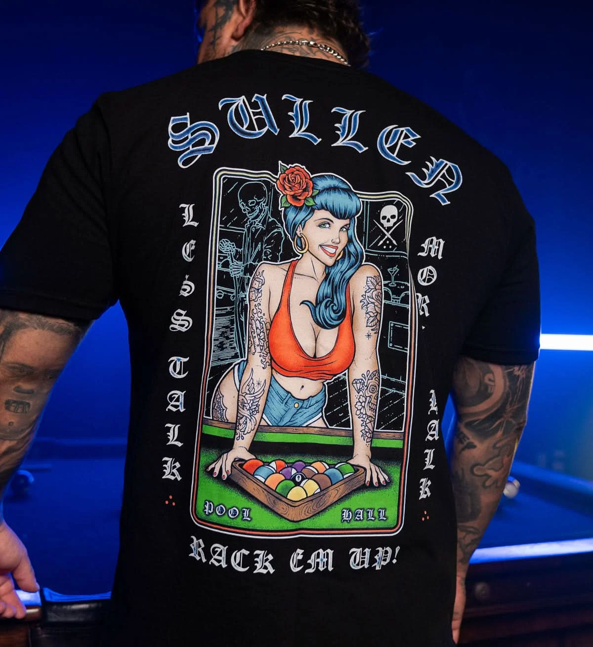 Rack Em Up Tattoo Art Street Fashion Casual T-Shirt Men's and Women's Luxury Brand Top