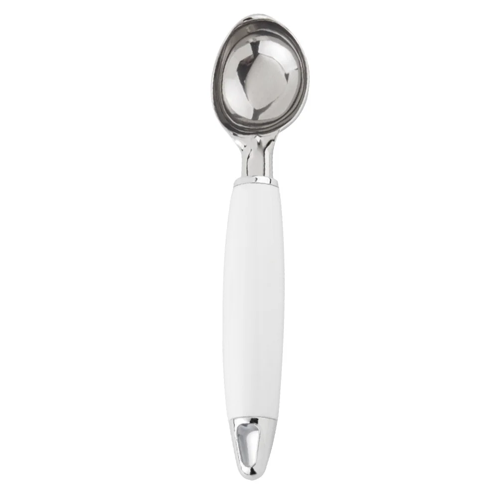 

1Pcs Stainless Steel Ice Cream Spoon Multifunctional Long Handle Hanging Hole for Home Cafe Restaurant Dessert Fruit Scoop
