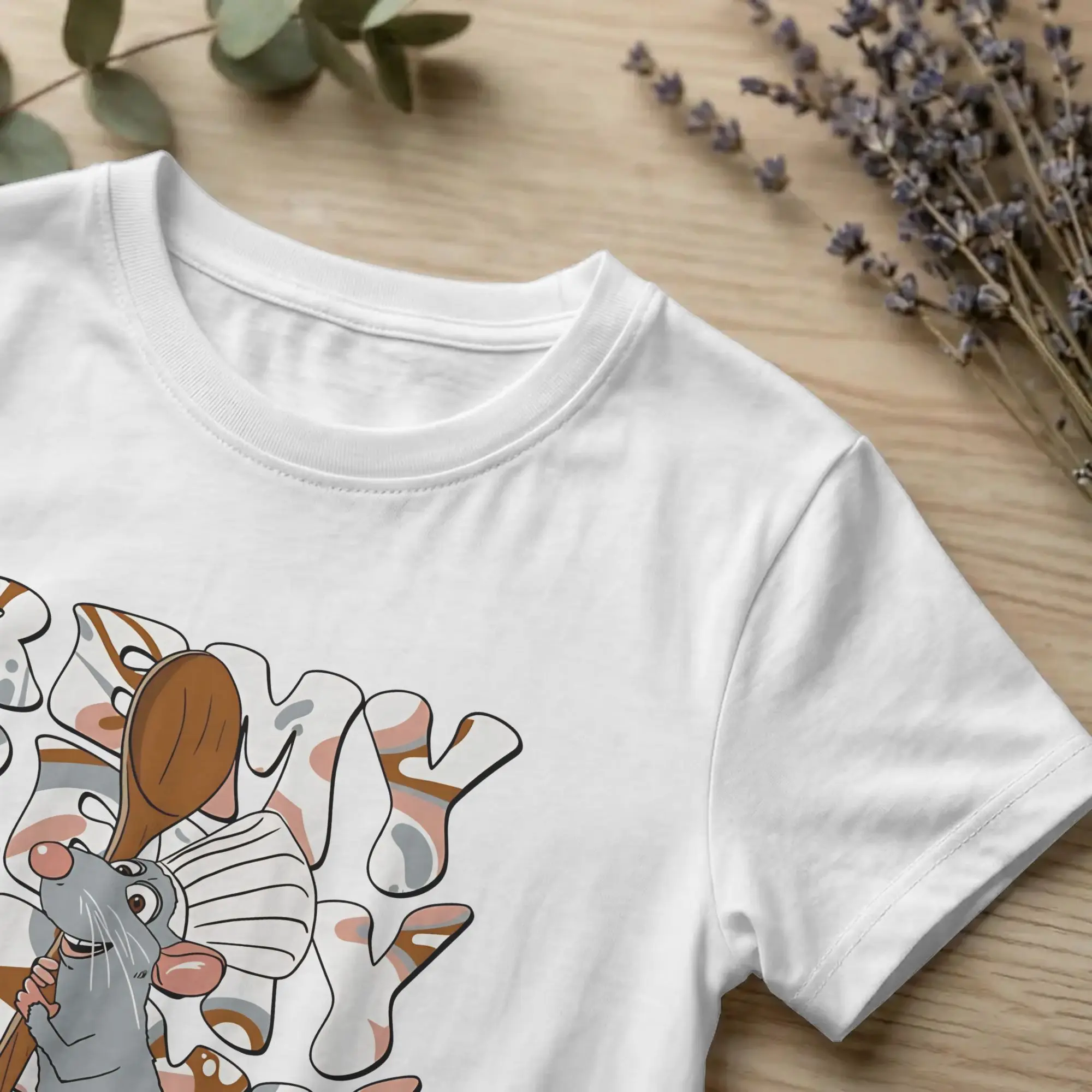 Chef Remy T-Shirts für Männer und Frauen, Baumwolle, Vintage-T-Shirt, Rundhalsausschnitt, Ratatouilles-T-Shirt, kurzärmelige Kleidung, 4XL, 5XL – Detail 2