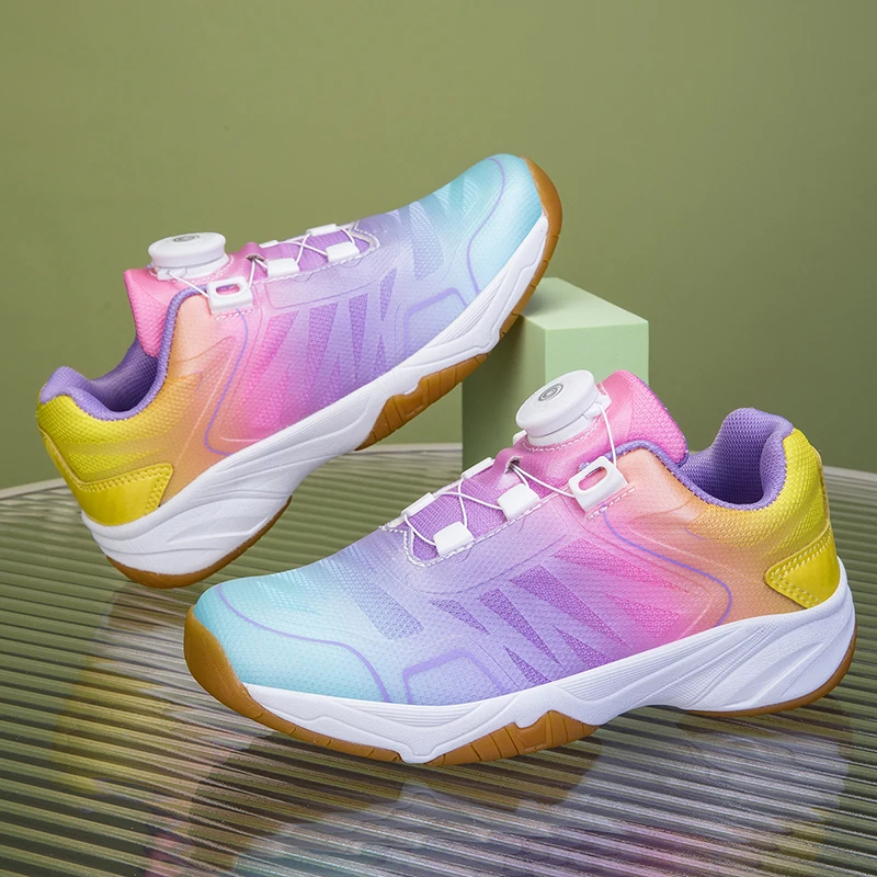 Professional Children Badminton Shoes Colorful Kids Athletic Ping Pong Shoes Training Boy Girl Volleyball Tennis Sneakers 1130