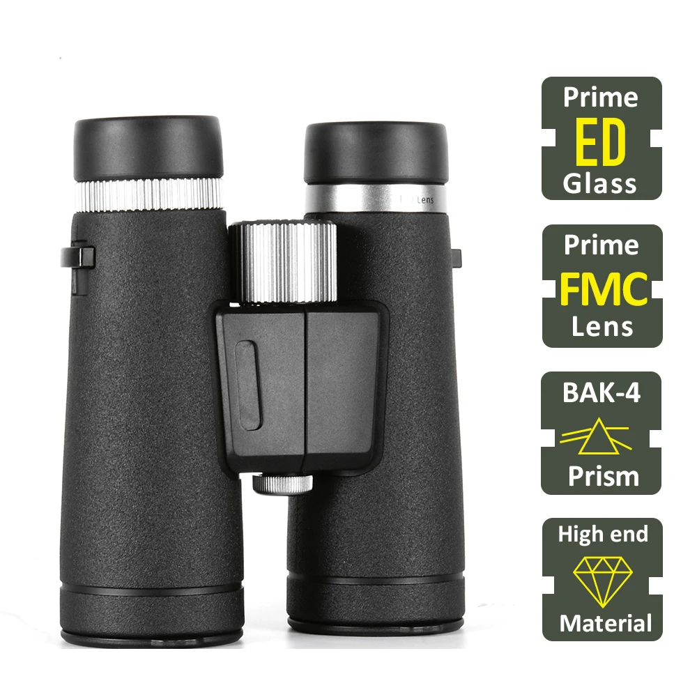 TONTUBE Binoculars Long View 8.5X42/10X42 ED Hunting Binocular Professional Powerful Telescope for Outdoor Camping