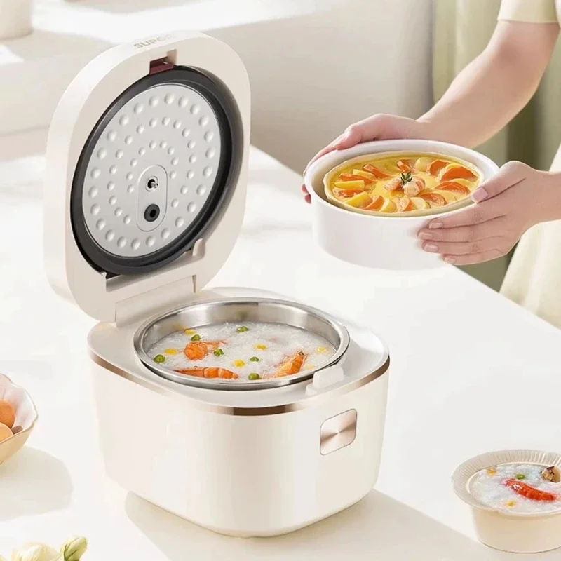 Coating-free electric rice cooker. For 2-4 people. 3 liters. Multifunctional. Stainless steel inner pot.