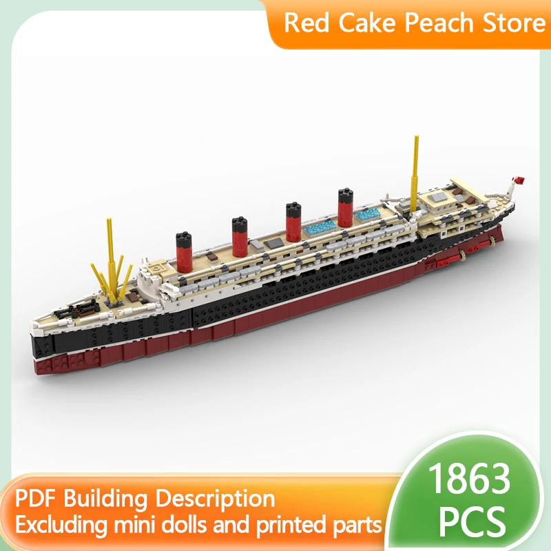 Medieval Popular Boat Model MOC Building Bricks British Ocean Liner Modular Technology Gifts Holiday Assemble Children Toys Suit