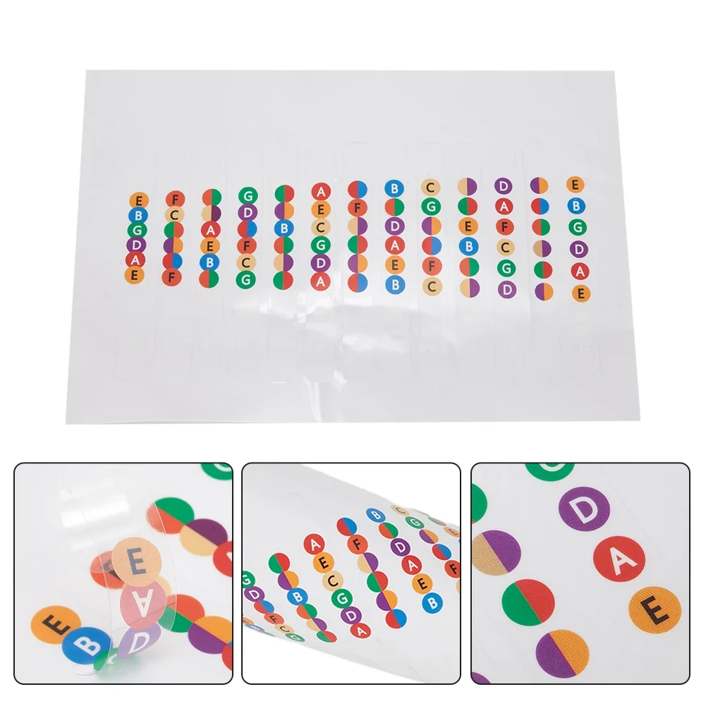 Guitar Fretboard Sticker Guide Learning Mark Notes PVC Scales Starter 19.5x11cm Accessories Beginner Brand New