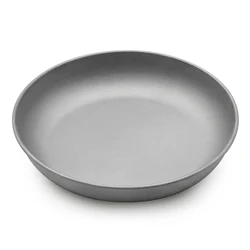 Lightweight Titanium Plate Dinner Fruit Plate Pan Food Container for Outdoor Camping Hiking Backpacking Picnic BBQ Tableware
