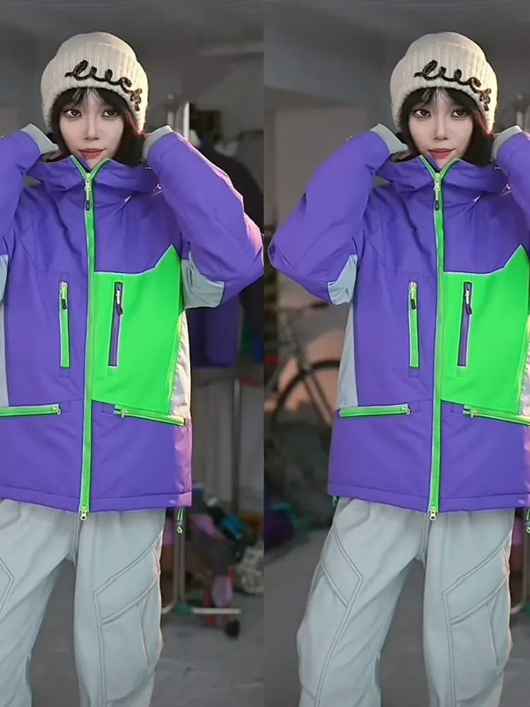 

Куртка для альпинизма на открытом воздухе, свободное повседневное спортивное пальто с хлопковым наполнителем, ветрозащитное теплое молодежное модное пальто с капюшоном