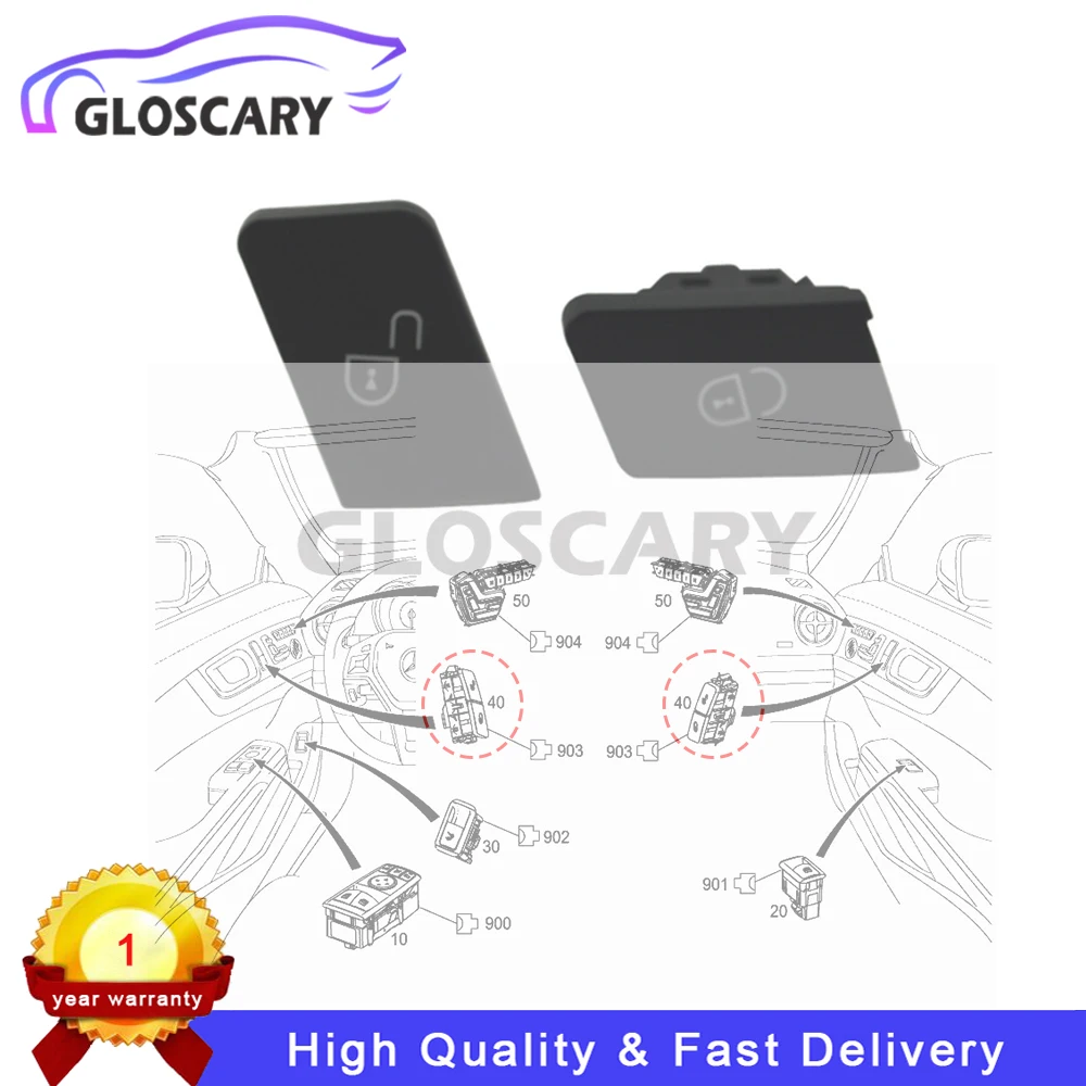 

Левая/правая боковая кнопка замка/разблокировки двери, замена для Mercedes Benz C-Class W204 E-W212 ML-W166 GLK-X204 CLA-W117 B-W246