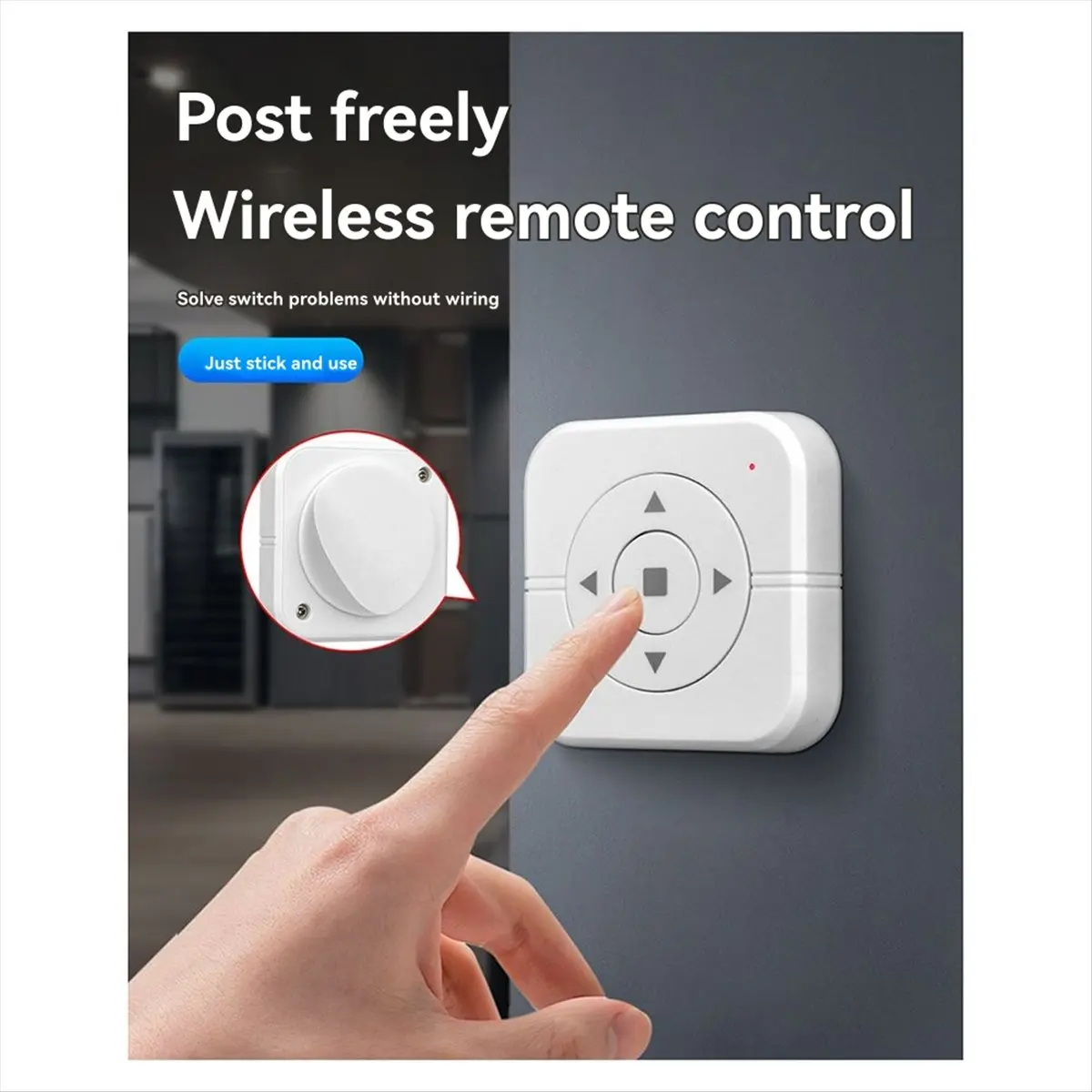 《Factory Direct》5 Keys 433MHz Universal Button Mini Wireless Control Switch System Circular Button Wall Paste LED Light Switch