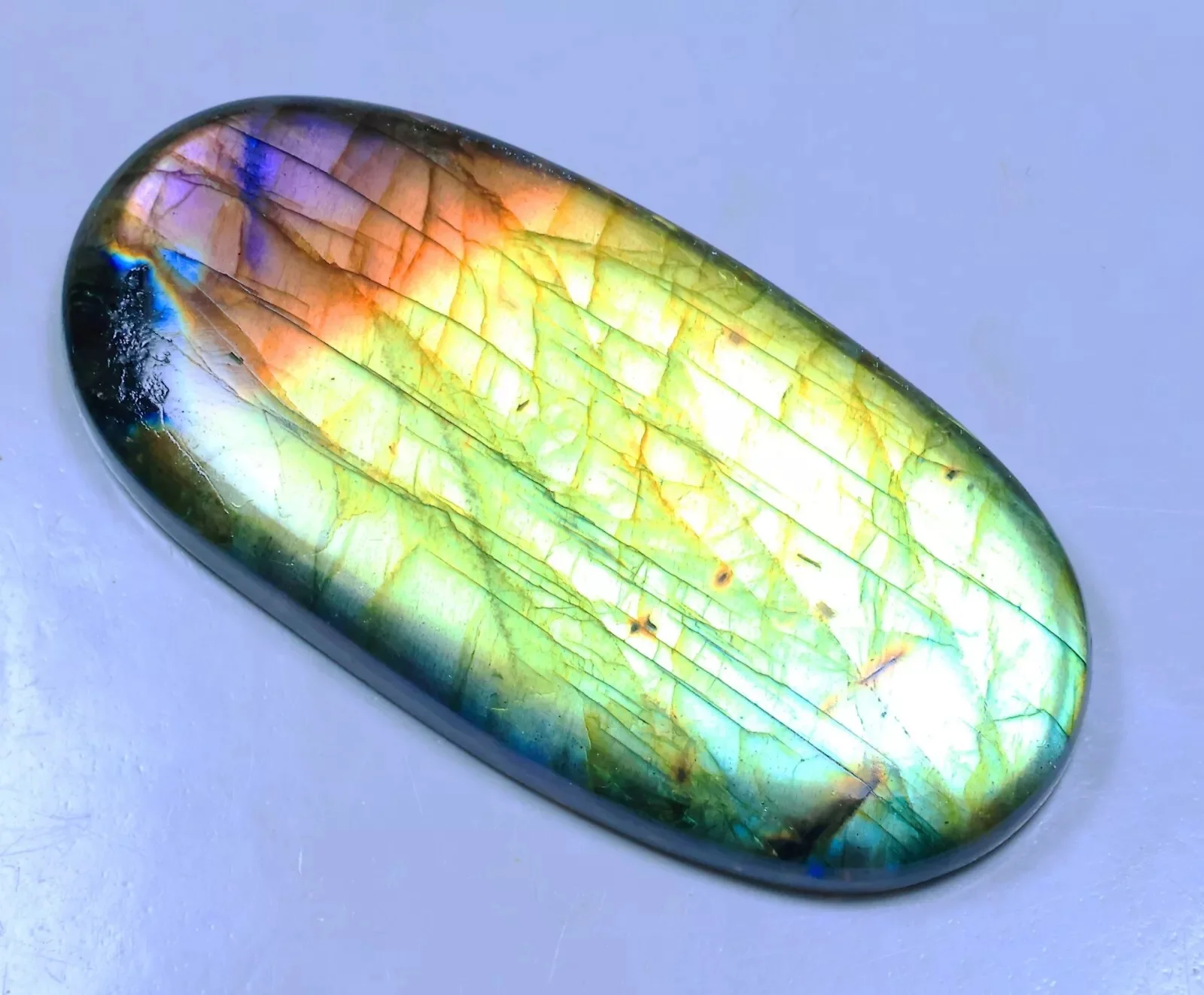 Natural Labradorite Multi Fire Oval Cabochon Loose Gemstone Healing