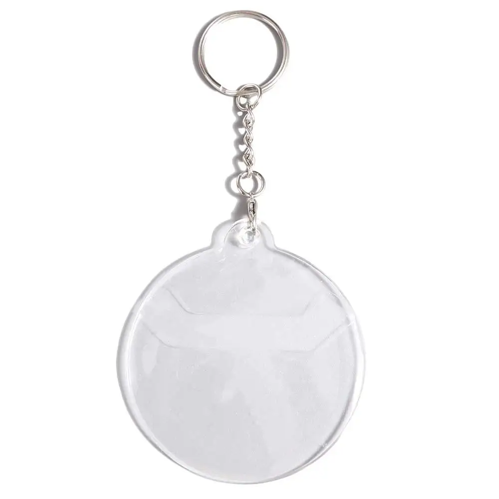 2Pcs Badge Protector Ita Bag Pin Case with Keychain Anime Badge Display Sleeve PVC Protective Badge Protective Sleeve