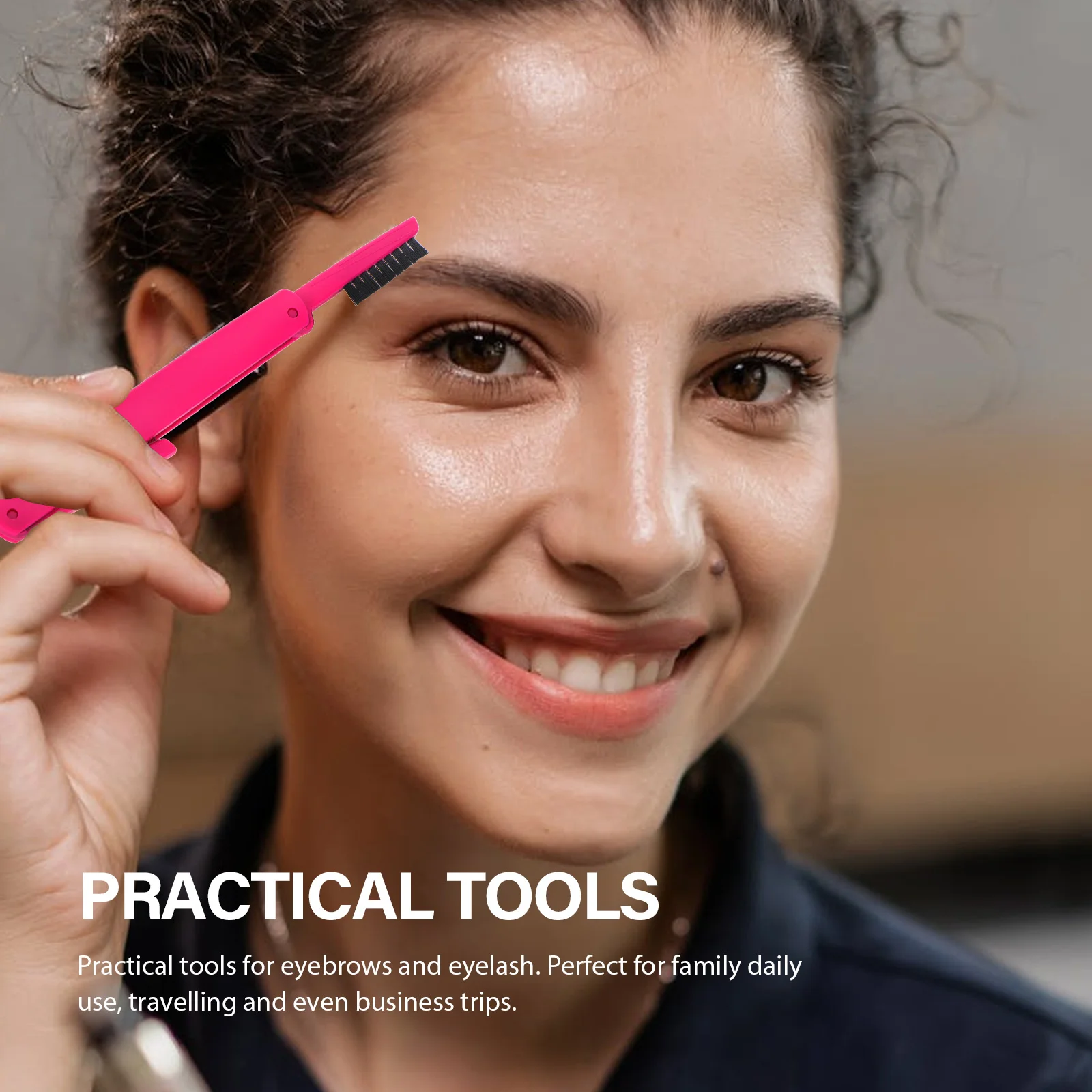 2 Pezzi Pettine per Ciglia a Doppia Estremità, Spazzola Pieghevole per Sopracciglia, Strumento Multiuso per il Trucco, Spazzola Portatile per Viaggi e Uso Quotidiano
