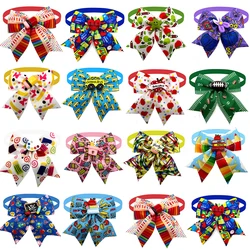 50/100pcs Dog Bow Tie Back To School Style Dog Bowties Neckties Collar Pet Supplies Pet Grooming Accessories for Small Dog Cat