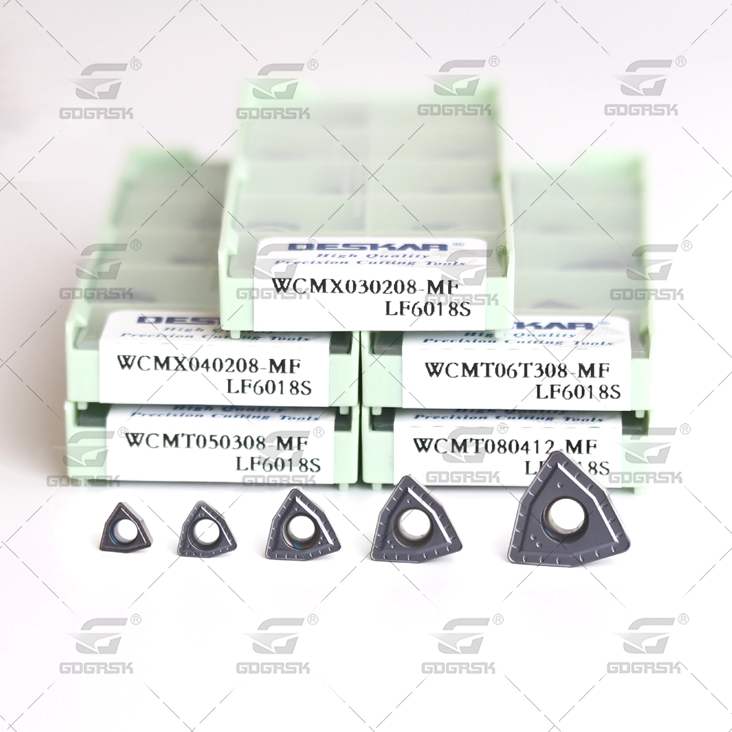 Imagem -04 - Deskar-u Broca Cnc Torno Lâminas Carboneto Insere Processins Wcmx030208 Wcmx050308 06t308 080412 mf Lf6018s Aço Inoxidável