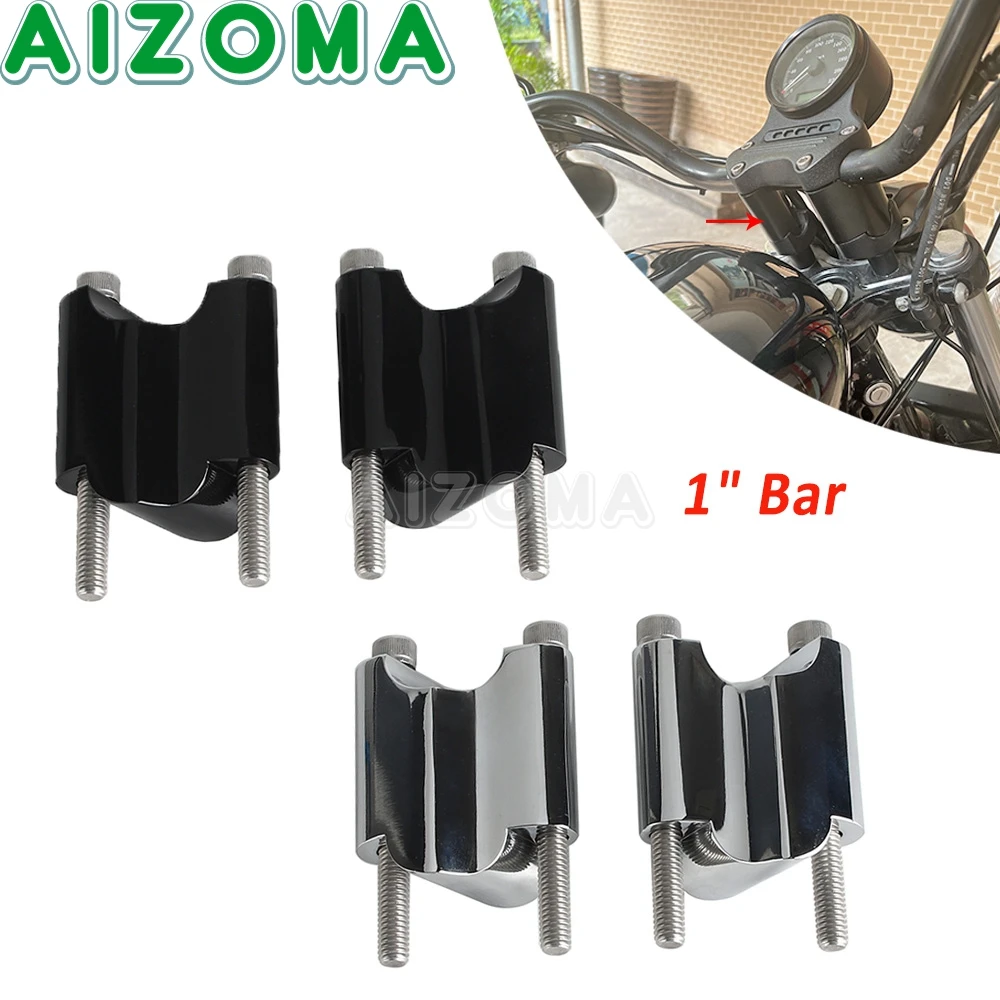 

1" 25mm Handlebar Hand Clamp Motorcycle Riser Extension 1" Bar For Harley Sportster Forty-Eight XL1200X CNC Aluminum 2010-2025