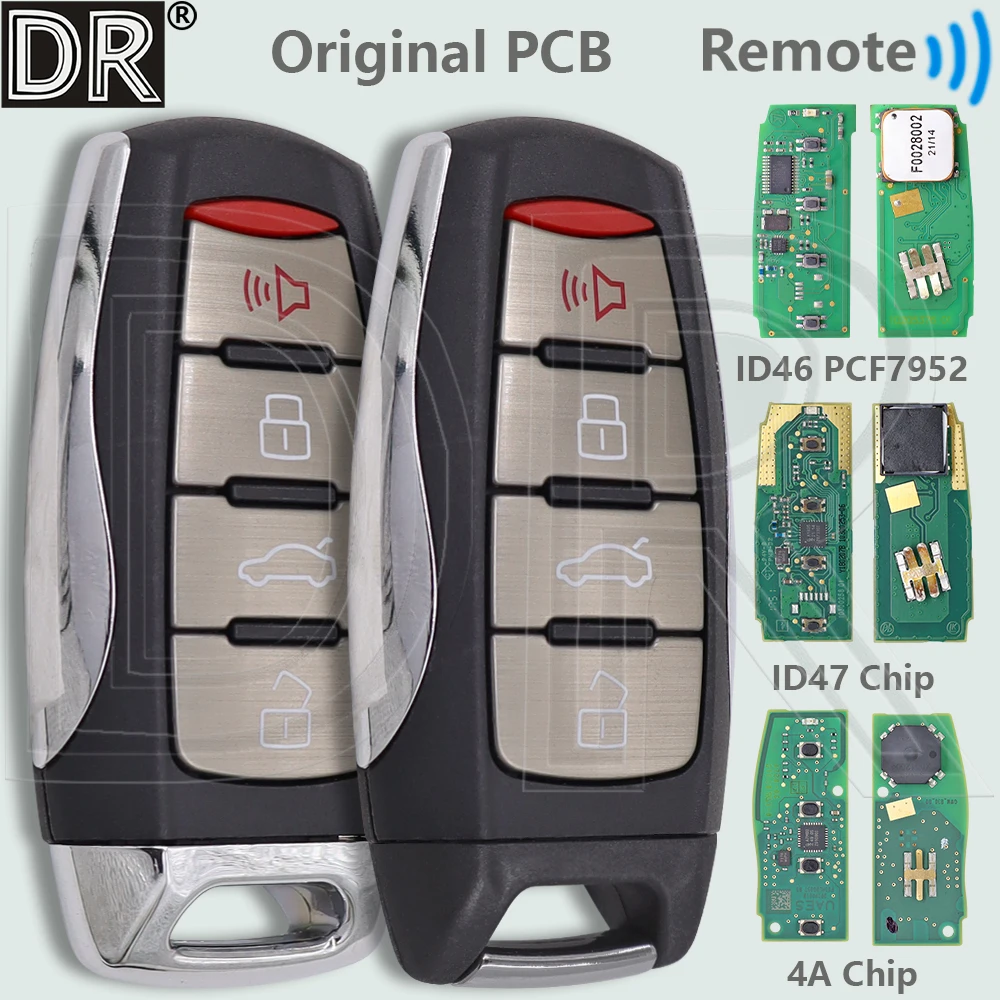 

Оригинальный чип DR ID46/ID47/4A 433/434 МГц, корпус без логотипа, бесключевой дистанционный ключ для автомобилей Great Wall Haval H2S H6 H7 H8 H9 JOLION