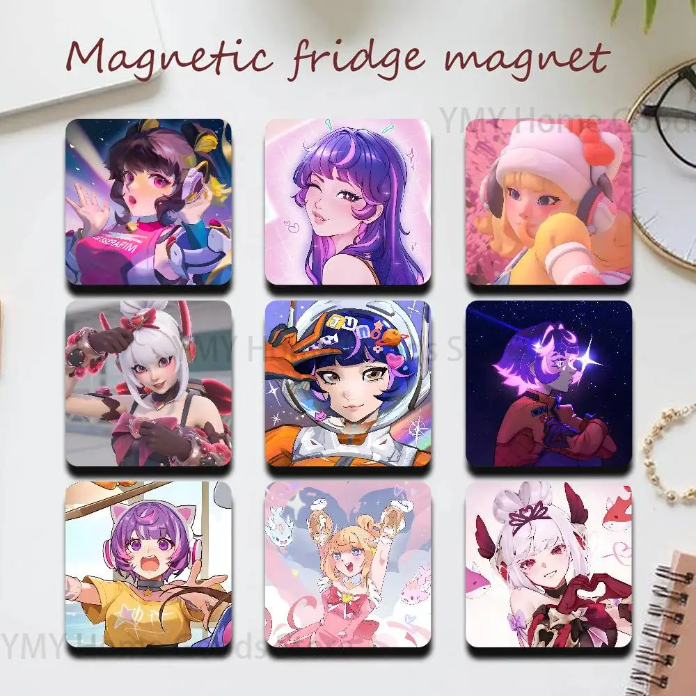 Anime Juno O-Overwatch Fridge Magnetic Magnet PVC Memorial Decor for Family Friends Students Adults