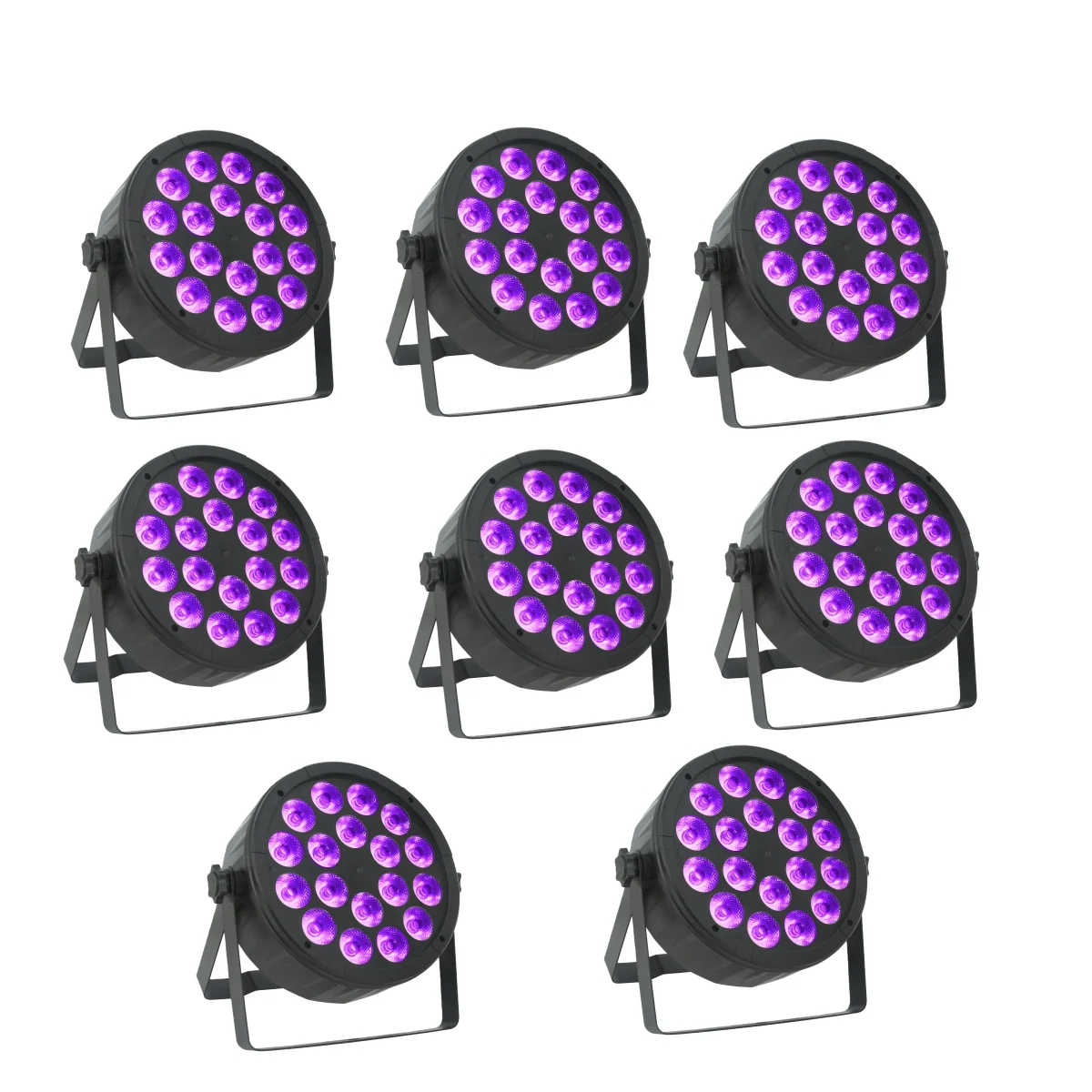 Projecteur PAR LED RGBW+4-en-1 18x18W, Éclairage de Scène/Disco, Équipement LED Professionnel pour DJ