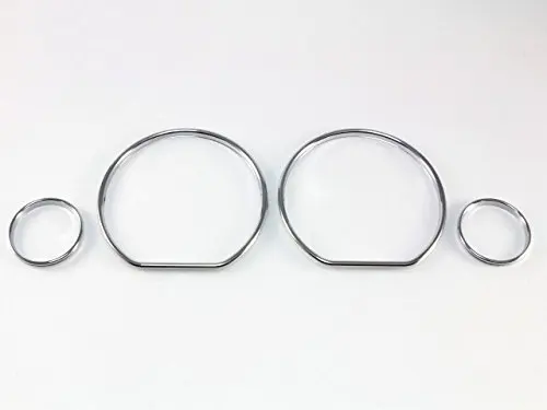 Juego de anillos de calibre para tablero cromado, 4 Uds., para VW Golf Jetta Vento MK3; Golf MK4 Cabrio 1998-2002; Polo MK4/6N1 / Seat Ibiza MK2/MK3/6K