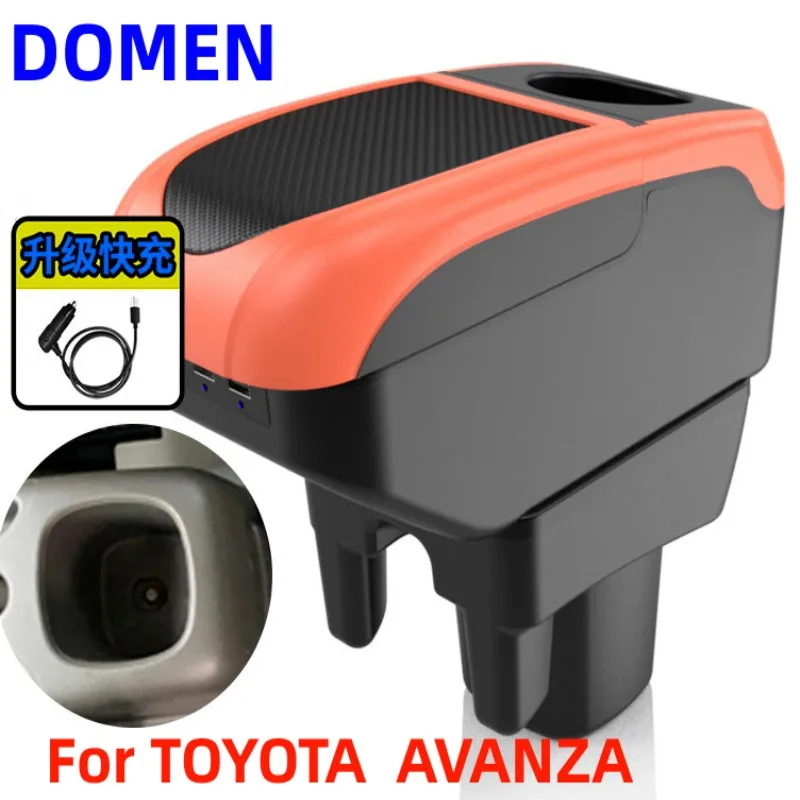NEW For TOYOTA  AVANZA  Armrest Box Special modified interior accessories for the central armrest box Large Space Dual Layer USB