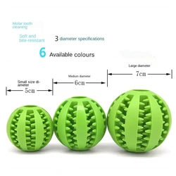 Pet Bite resistant Rubber Watermelon Tooth Ball Dog Toy Elastic Hot Sale Dog Food Spill Ball PetDogsBalls Food leaker