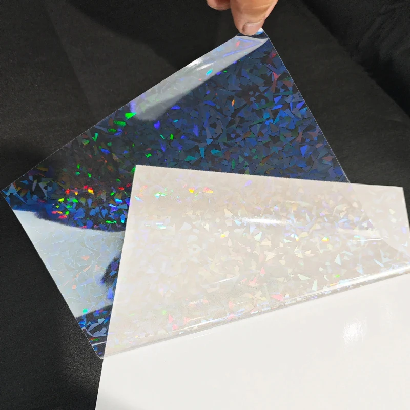 50 Sheets Waterproof Cold Laminating Film 4.1x2.9 Inch Self-adhesive Paper Film DIY Package Card Photo Laminating Film