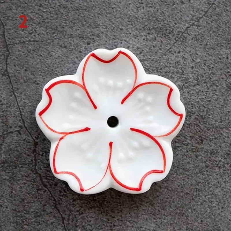 New Cherry Blossom Incense Burner Home Ceramic Decor Stick Holder Aromatherapy Censer Office Teahouse Ornament,Incense Burners