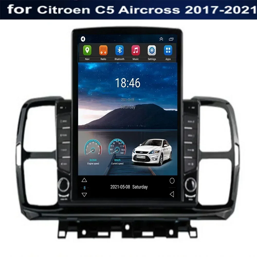 For Tesla Style 2Din Android13 Car Radio For Citroen C5 Aircross 2017-2035 Multimedia Video Player GPS Stereo Carplay DSP Camera