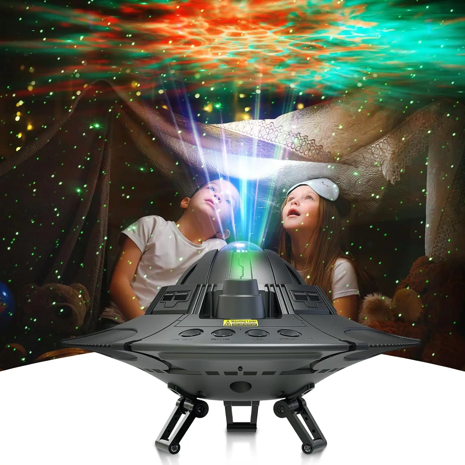 UFO Galaxy Projector Planetarium Star Projector Led Lights Night Light for Bedroom Ceiling Starry Nebula Decor Adults Kid Gifts
