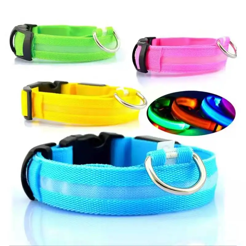 Usb Charging Led Dog Luminous Collars Rechargeable Pet Usb Collar Pendant Flash Night Light Safety Dogs Necklace Pet Accessories